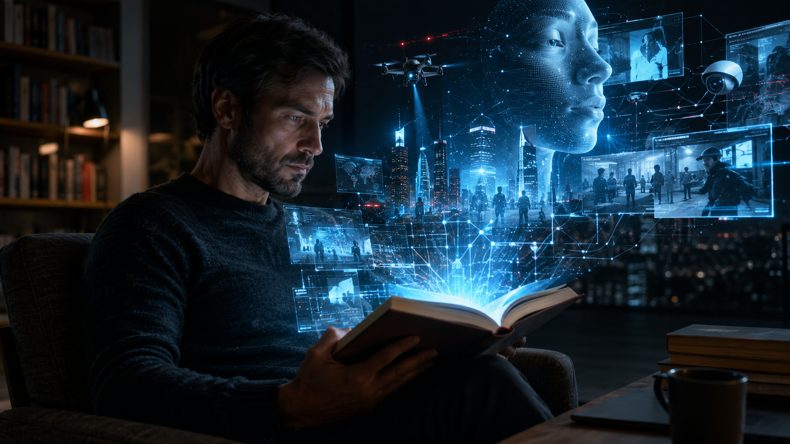 Future technology thriller book